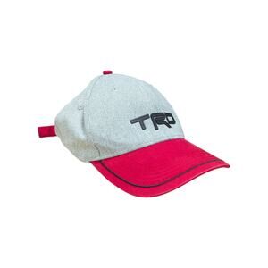 Vintage Toyota TRD Baseball Cap Hat Gray Red Racing Development Cars Unisex